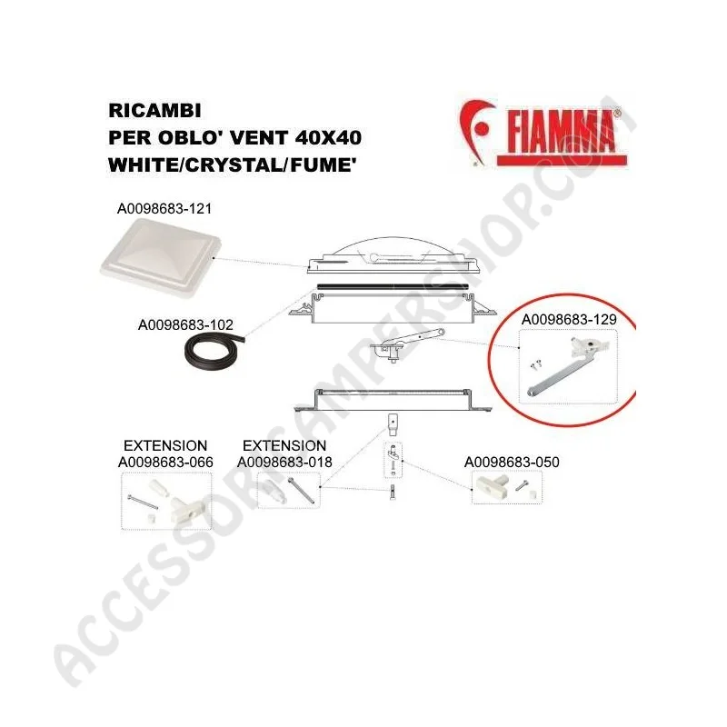 KIT DISPOSITIVO APERTURA TURBO VENT FIAMMA | Accessoricampershop.com