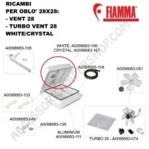 KIT COPERCHIO CRYSTAL VENT 28 per oblò 28x28 | Accessoricampershop.com