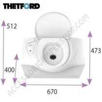 WC a cassetta Thetford C402-X SX per camper | Accessoricampershop.com