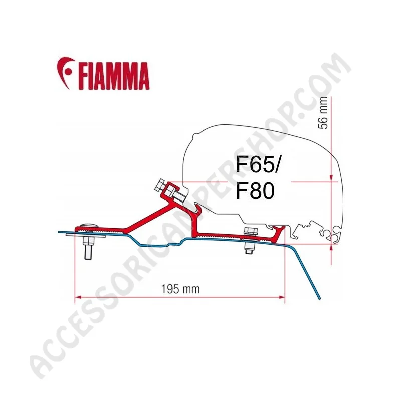 Adattatori Staffe Tendalino Fiamma Renault Master H2 | Accessoricampershop.com