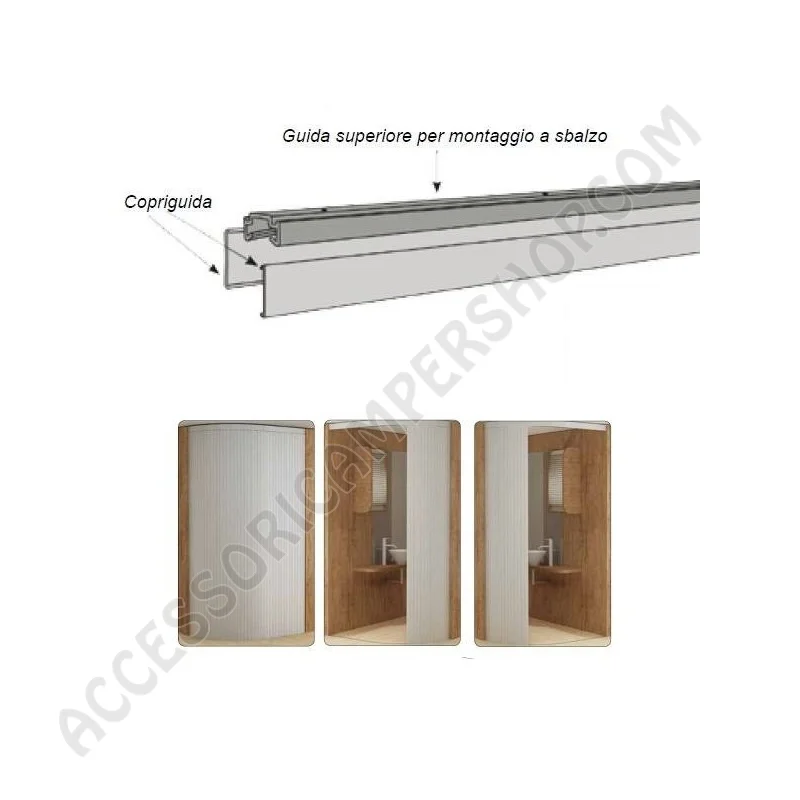Guida Superiore Curva Porta Giano Plus | Accessoricampershop.com