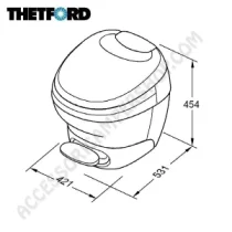 WC Nautico Toilette Bravura Alto Thetford | Accessoricampershop.com