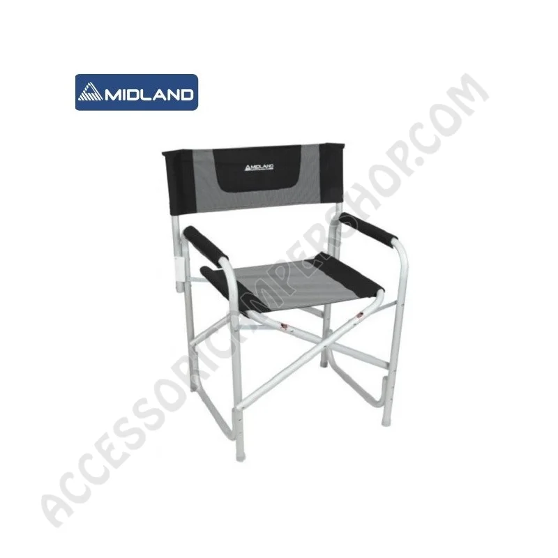 Kit Quattro Poltrone Sedie Regista Midland Grigio/Nero | Accessoricampershop.com