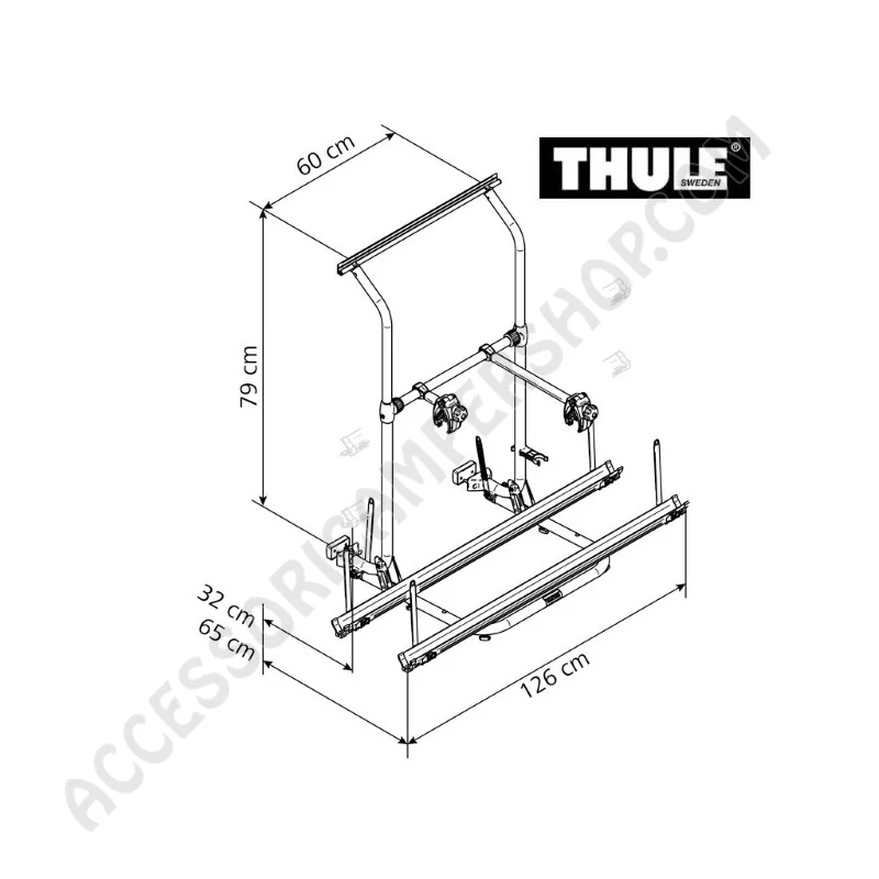 Porta-bici Thule Carry-Bike Sport G2 W150 | Accessoricampershop.com