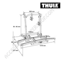 Porta-bici Thule Excellent Short per camper e caravan | Accessoricampershop.com