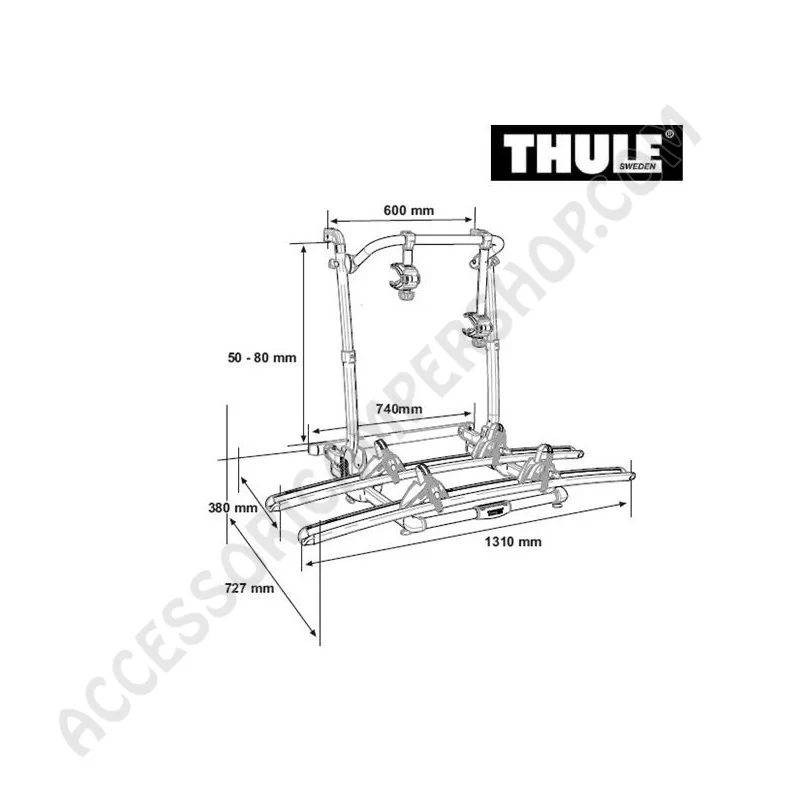 Porta-bici Thule Excellent Short per camper e caravan | Accessoricampershop.com