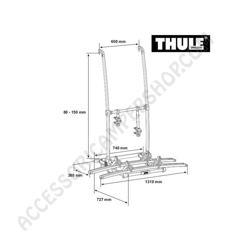 Porta-bici THULE Excellent Standard Alto per camper | Accessoricampershop.com