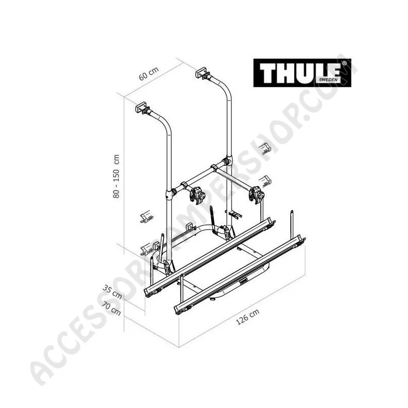Porta-bici Thule Sport G2 Tour per camper | Accessoricampershop.com