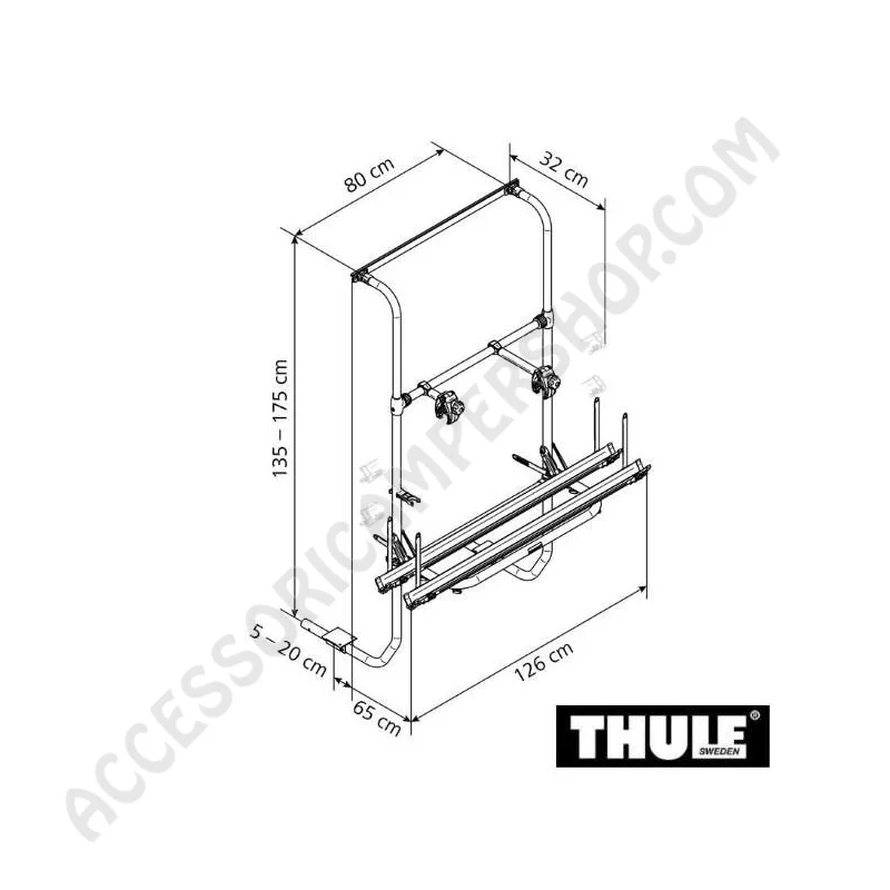 Porta-bici THULE SPORT G2 per caravan | Accessoricampershop.com