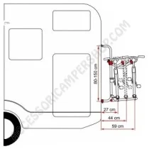 Porta-bici Fiamma Carry-Bike UL Black per camper | Accessoricampershop.com