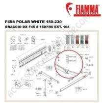 Braccio dx F45 S 150/190 Ext. 104 originale | Accessoricampershop.com