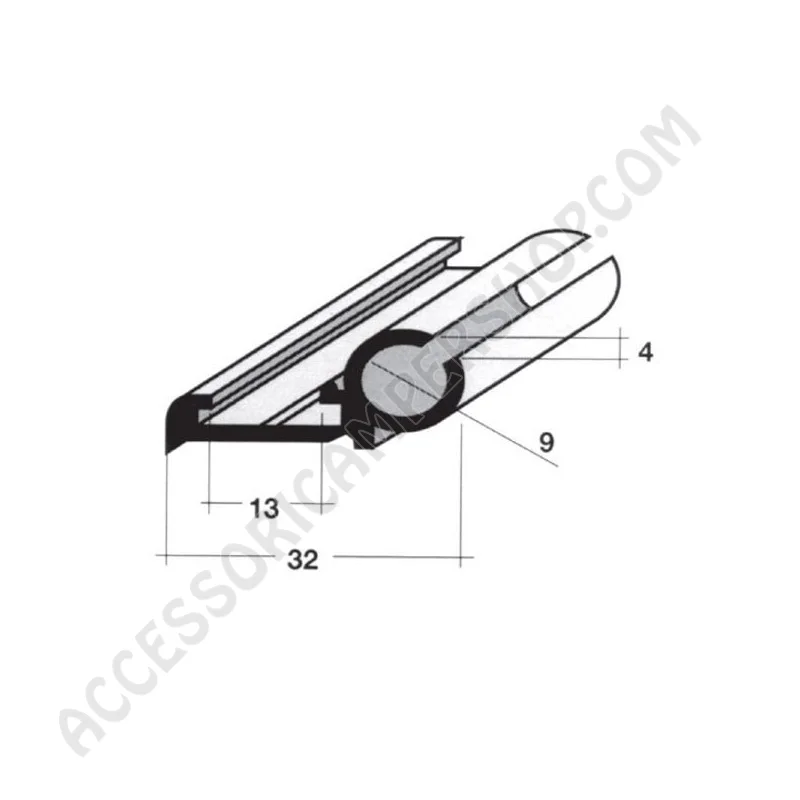 Riloga Portaveranda Anodizzato Argento 2 Metri | Accessoricampershop.com