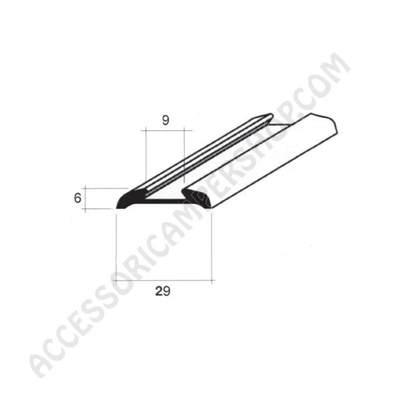 Coprigiunto Medio Anodizzato Argento 2 Metri | Accessoricampershop.com