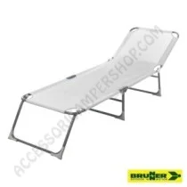 Lettino Bahia Brunner in Alluminio e Syntex Bianco | Accessoricampershop.com