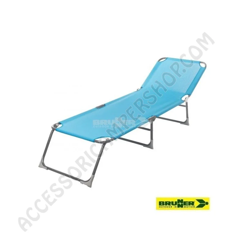 Lettino Bahia Brunner in Alluminio e Syntex Blu | Accessoricampershop.com