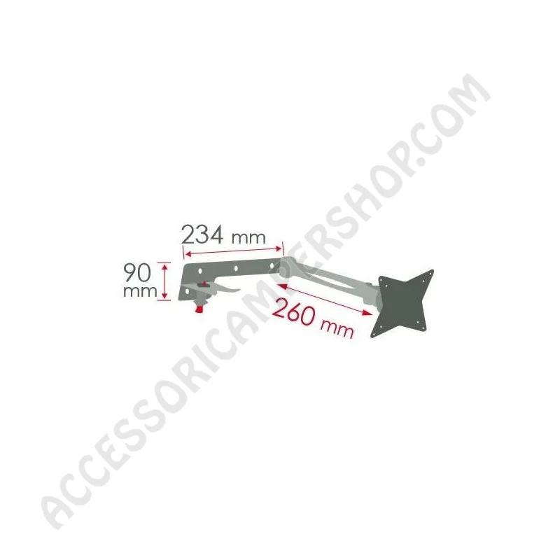 Supporto TV LCD a braccio con 2 articolazioni | Accessoricampershop.com