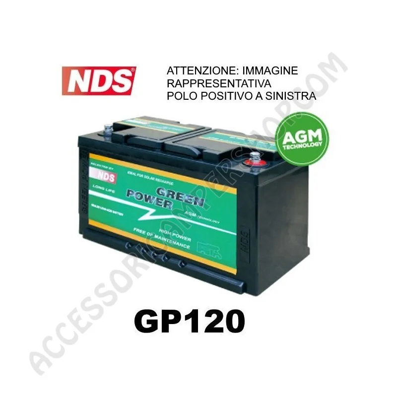 Batteria di Servizio NDS GP120 Green Power 12V | Accessoricampershop.com