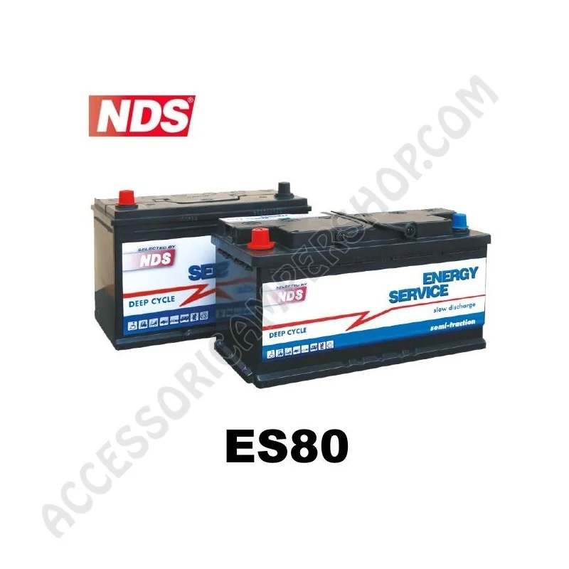 Batteria NDS ES80 12V 80Ah per Camper | Accessoricampershop.com