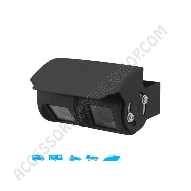 Telecamera retromarcia a LED con doppia fotocamera | Accessoricampershop.com