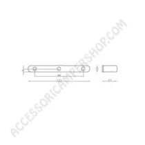 Maniglia Incasso V493 Cromo Lucido per Camper | Accessoricampershop.com