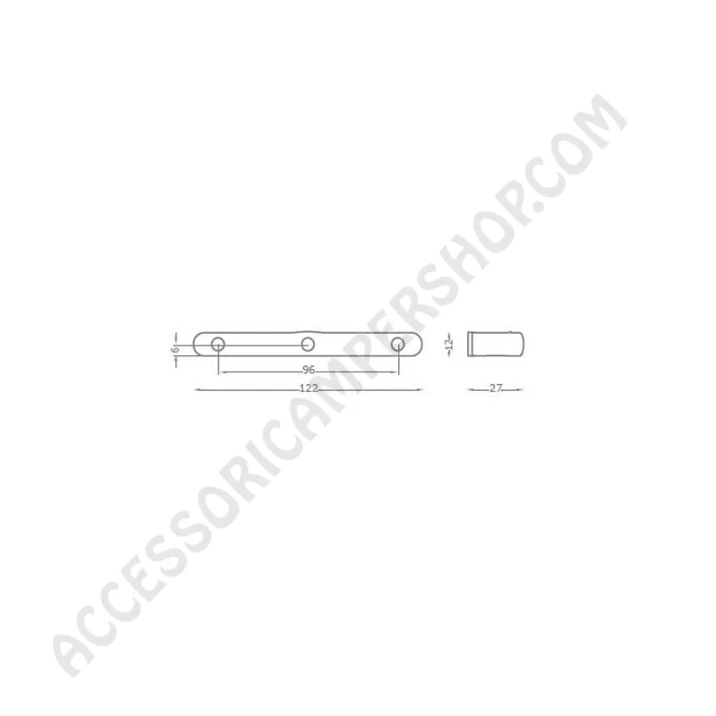 Maniglia Incasso V493 Cromo Lucido per Camper | Accessoricampershop.com