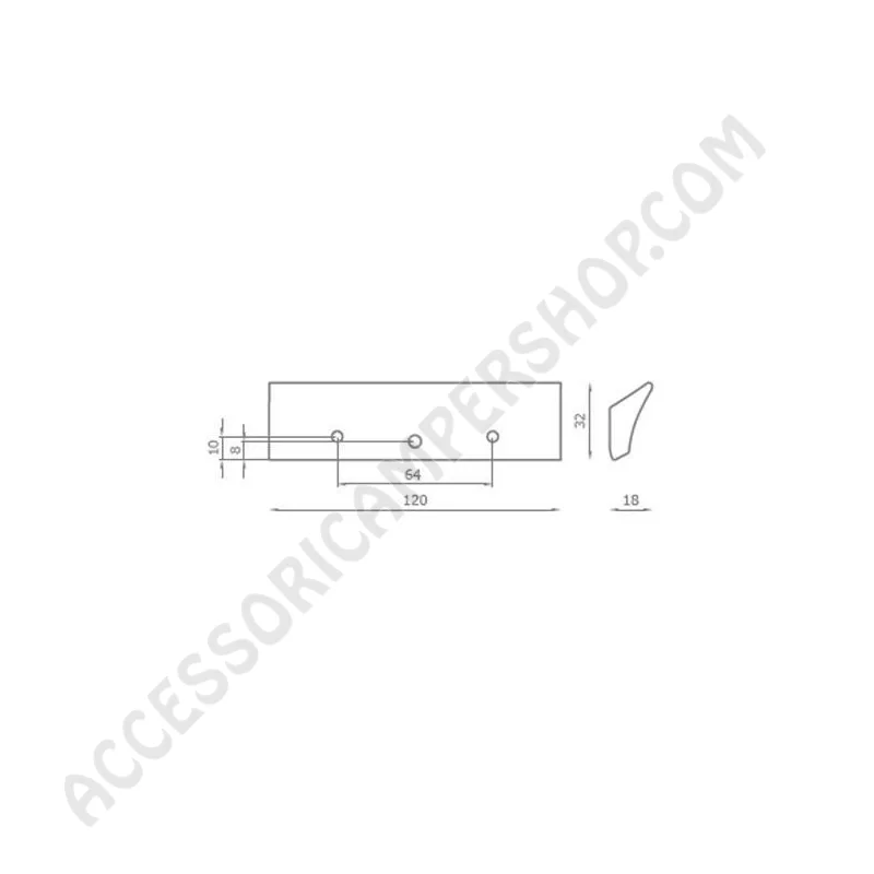 Maniglia Incasso V503 per Antine in Zama Cromo Lucido | Accessoricampershop.com