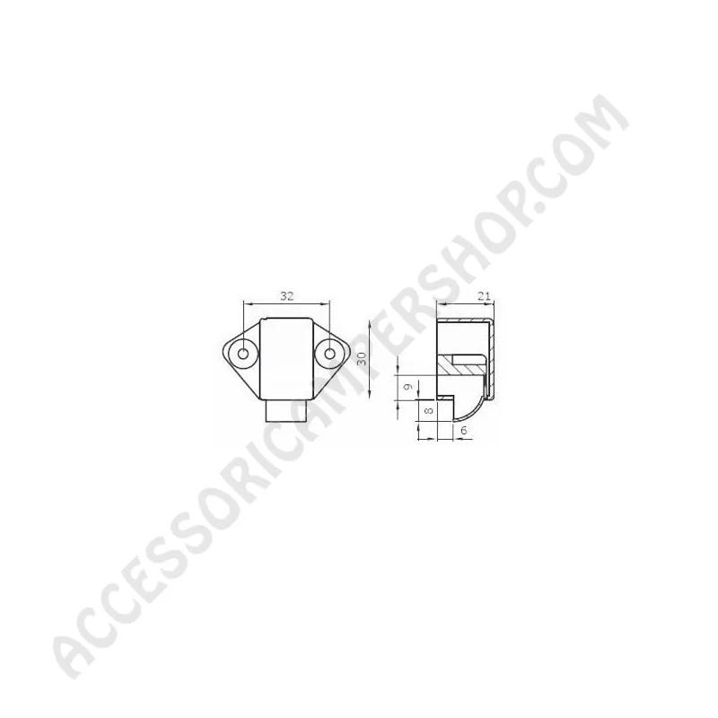 Maniglia Incasso V503 per Antine in Zama Cromo Lucido | Accessoricampershop.com