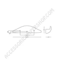 Maniglia Incasso V433 Pull Open Cromo Lucido | Accessoricampershop.com