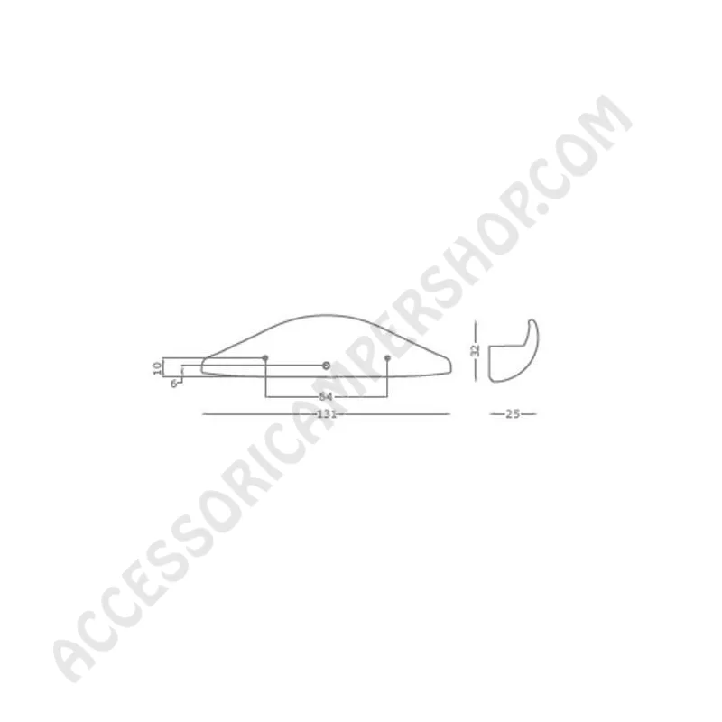 Maniglia Incasso V433 Pull Open Cromo Lucido | Accessoricampershop.com