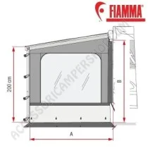 Parete Laterale Side W Pro Fiamma per Tendalini | Accessoricampershop.com