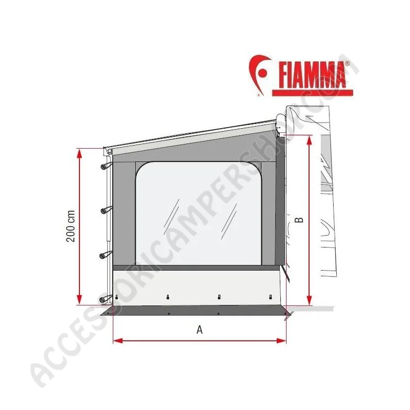Parete Laterale Side W Pro Fiamma per Tendalini | Accessoricampershop.com