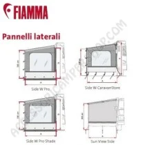 Parete Laterale Side W Pro Fiamma per Tendalini | Accessoricampershop.com