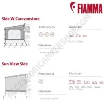 Parete Laterale Side W Pro Fiamma per Tendalini | Accessoricampershop.com