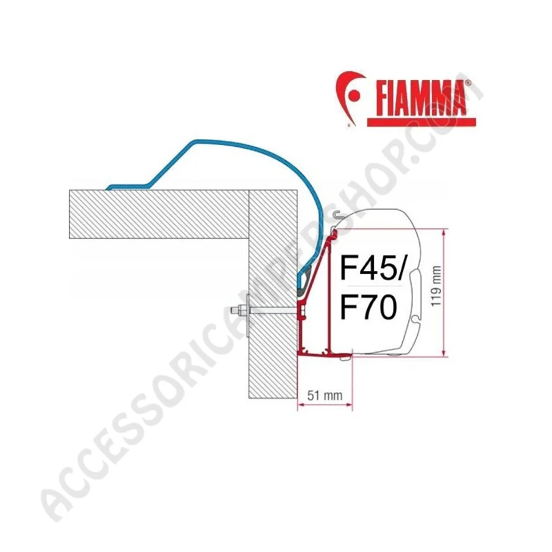 Adapter Arca per Tendalini Fiamma F45 e F70 | Accessoricampershop.com