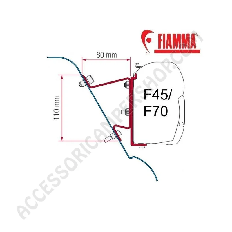 Adattatore Staffe Fiamma per Mercedes Sprinter H3 | Accessoricampershop.com
