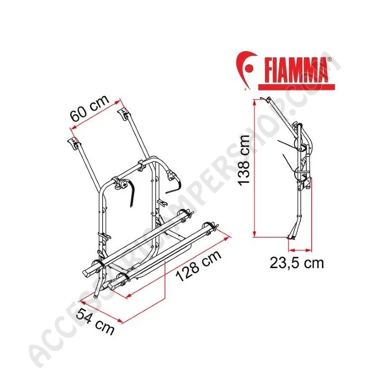 Porta-bici Fiamma Carry-Bike VW T4 Black | Accessoricampershop.com