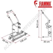 Porta-bici Fiamma Carry-Bike VW T3 - T25 Black | Accessoricampershop.com