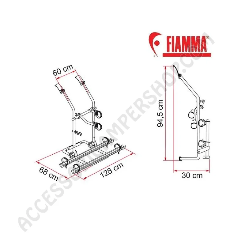 Porta-bici Fiamma Carry-Bike VW T3 - T25 Black | Accessoricampershop.com