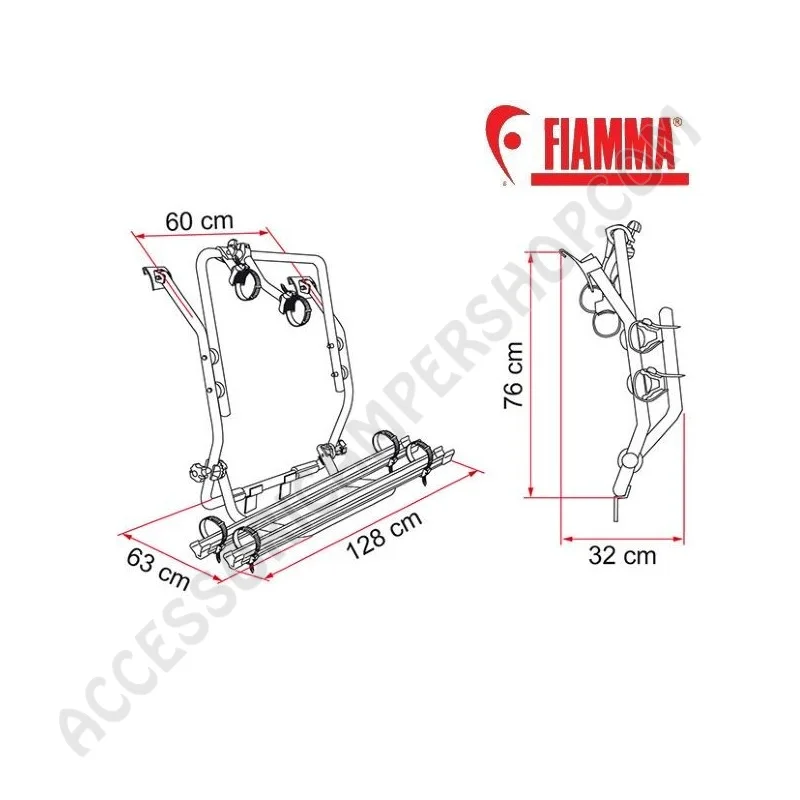 Porta-bici Fiamma Carry-Bike VW T2 Black | Accessoricampershop.com