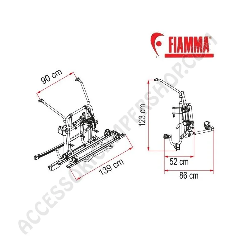 Porta-bici Fiamma Carry-Bike Mercedes Viano | Accessoricampershop.com