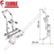 Porta-bici Fiamma Carry-Bike Ford Transit Black | Accessoricampershop.com