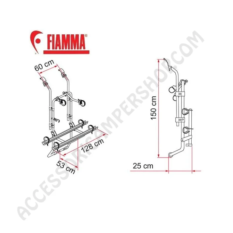 Porta-bici Fiamma Carry-Bike Ford Transit Black | Accessoricampershop.com