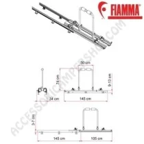 Portabici Estraibile Garage Slide Pro Bike Fiamma | Accessoricampershop.com