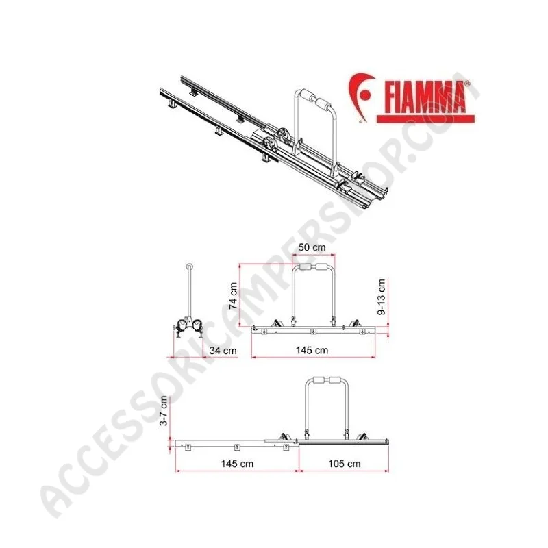 Portabici Estraibile Garage Slide Pro Bike Fiamma | Accessoricampershop.com