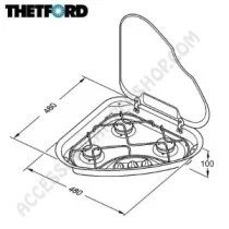 Piano Cottura Triangolare Thetford Basic 330 SX | Accessoricampershop.com