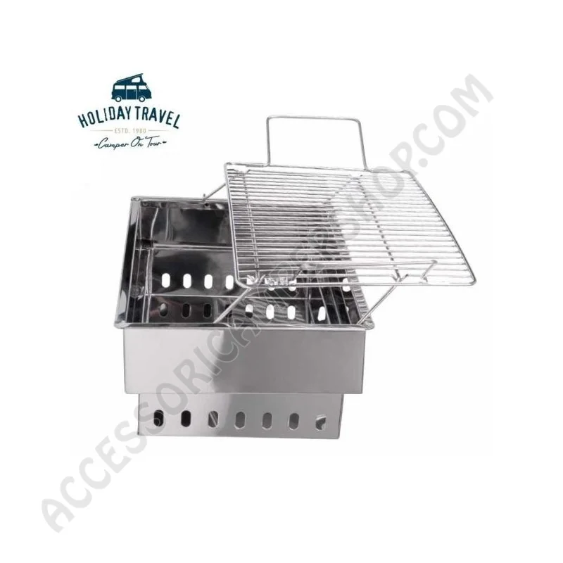 Barbecue Pieghevole Inox per Campeggio | Accessoricampershop.com