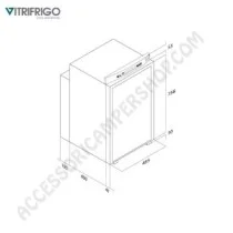 Frigorifero Trivalente Vitrofrigo 5090 DG 84 LT | Accessoricampershop.com