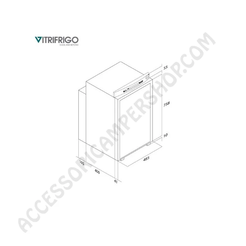 Frigorifero Trivalente Vitrofrigo 5090 DG 84 LT | Accessoricampershop.com