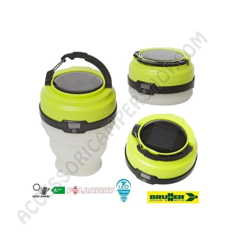 Lanterna Solare LED Collassabile Pollux Brunner | Accessoricampershop.com