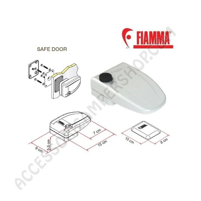 Chiusura di Sicurezza Serratura Esterna Bianco | Accessoricampershop.com